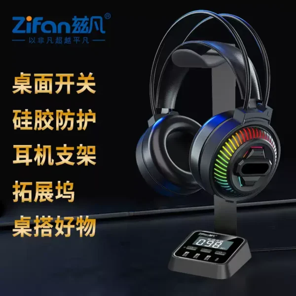 Versatile Desk Switch with USB 2.0 for Gaming & Office Use